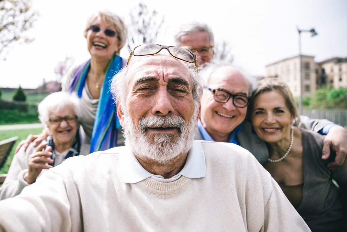 Group Of Senior Looking In Camera For A Portrait