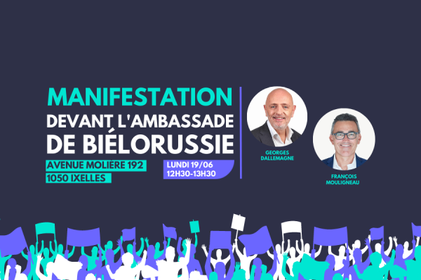 Manifestation Ambassade Biélorussie